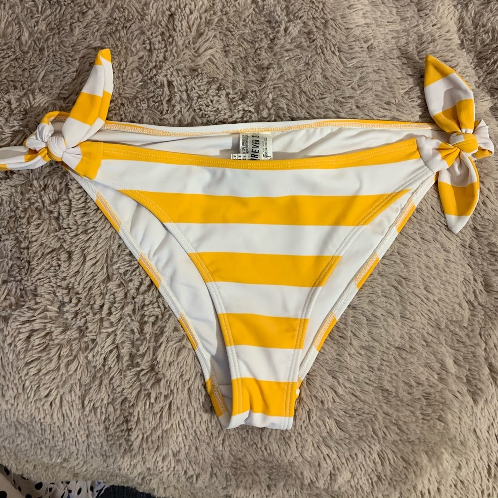 Yellow and white bikini bottoms